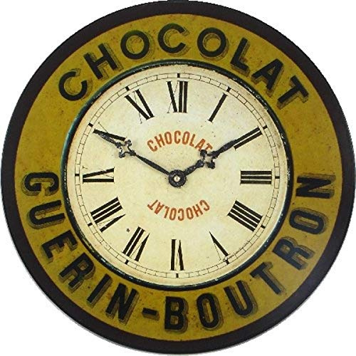 Roger Lascelles Chocolate Guerin-Boutron French Kitchen Wall Clock, 14.2-Inch
