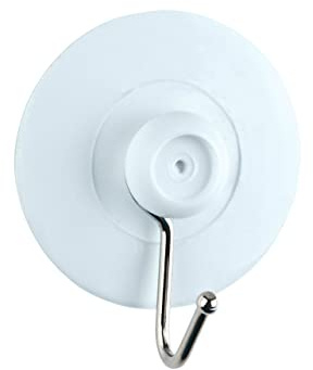 WENKO Saughaken Nickel Weiß 4er Set - 4er Set, ohne Bohren, Kunststoff, 4.2 x 4.8 x 2 cm, Weiß