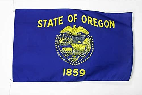AZ FLAG - Flagge Oregon - 150x90 cm - Bundesstaat Oregon Fahne 100% Polyester mit Messing-Ösen - 110g