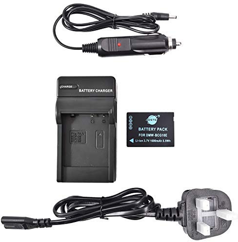 DSTE DMW-BCG10 Rechargeable Li-ion Battery + DC57U Travel and Car Charger Adapter Compatible with Panasonic Lumix DMC-ZS20 DMC-ZS25 DMC-ZX1 DMC-ZX3 as Panasonic DMW-BCG10E DMW-BCG10PP Leica DC7