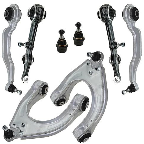 BESTPRICE 2x Querlenker Vorderachse oben, 2x Querlenker Vorderachse unten vorne, 2x Querlenker Vorderachse unten hinten, 2x Traggelenk unten Kompatibel mit MERCEDES CLS (C219), E-Klasse (W211) (S211)