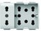 4box - Presa da Incasso Side XL Compatibile con Vimar® Plana™. 4 Prese in 1: permette di collegare una spina schuko e una spina 10/16A o tre spine 10/16A. Colore Bianco