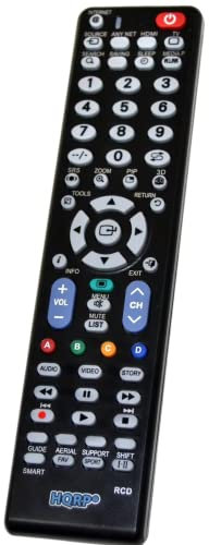 HQRP Télécommande Universelle Compatible avec Samsung téléviseurs UE48H6400, UE48H6400AWXZF, UE40H6400, UE40H6400AWXZF 40 48 TV Ecran LCD Smart TV LED 3D