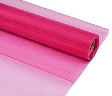 Creativery 9m Rolle Organza 16cm (Fuchsia 187) // Tischläufer Deko Stoff Band Hochzeit Tisch Schleifenband Floristik