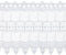 Plauener Spitze by Modespitze, Store Bistro Gardine Scheibengardine mit Stangendurchzug, hochwertige Stickerei, Höhe 45 cm, Breite 112 cm, Weiß