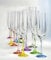 Bohemia Kristall Sektglas, Sektkelch 190 ml Champagnerglas Rainbow farbig sortiert 6-er Set