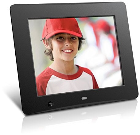 Aluratek ADMSF108F 8-Inch Digital Photo Frame with Energy Efficient Motion Sensor 4GB Built in Memory (Black)