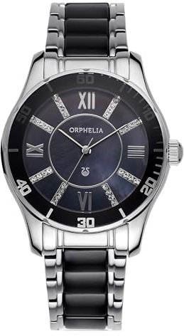 Orphelia Damen-Armbanduhr Spirit Analog Quarz Keramik Edelstahl