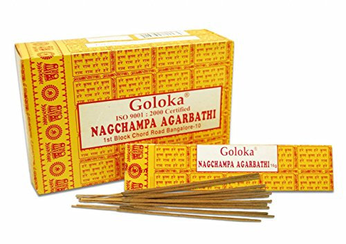 Nag Champa INCIENSO NAG GOLOKA AMARILLO ORIGINAL 16GR