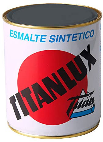 ESMALTE SINTÉTICO BRILLANTE GRIS MEDIO 750ml TITANLUX 001054934