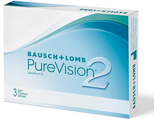 Bausch + Lomb PureVision 2 Monatslinsen, sehr dünne sphärische Kontaktlinsen, weich, 3 Stück / BC 8.6 mm / DIA 14 / +1.50 Dioptrien