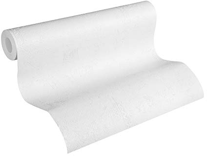 A.S. Création 321411 3214-11 Non-Woven Wallpaper 10.05 m x 0.53 m White Made in Germany
