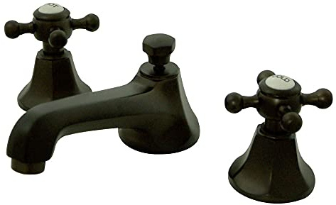 Kingston Brass KS446 BX Metropolitan - Miscelatore per lavabo con manico in metallo, Bronzo lucidato a olio, 8-Inch Adjustable Center