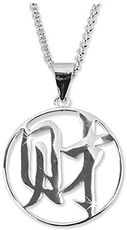 SilberDream Set Kette & Anhänger chinesisches Zeichen Rich - Reichtum 925 Sterling Silber MXK16