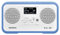 Sangean DPR-77 Digitalradio mit DAB+/UKW-Tuner - Tragbares tischradio - Batterie- und Netzbetrieb - Weiß/blau