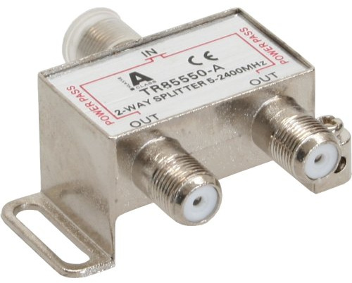 NoName SAT-Verteiler; 2-Fach; 5-2400 MHz, BZT - CE, DC All Port