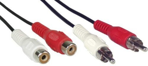 InLine Cinch Verlängerung 2xStecker / 2xBuchse schwarz 20m