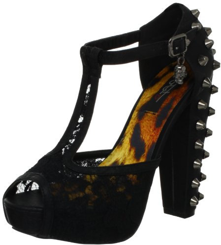 Iron Fist Lovelace Your Face T Plateau-Sandalen für Damen, Schwarz, 38 EU