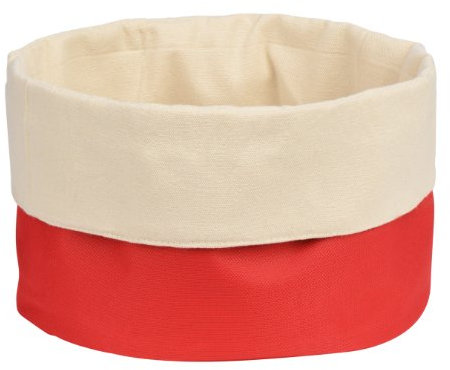 Premier Housewares Bread Basket - 22 x 22 cm - Red/Cream