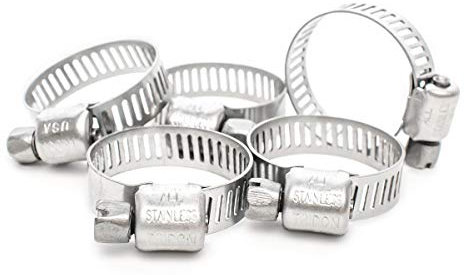 Pisces 5 Pack - 16-25mm Stainless Jubilee Clips to Fit 20mm Hose