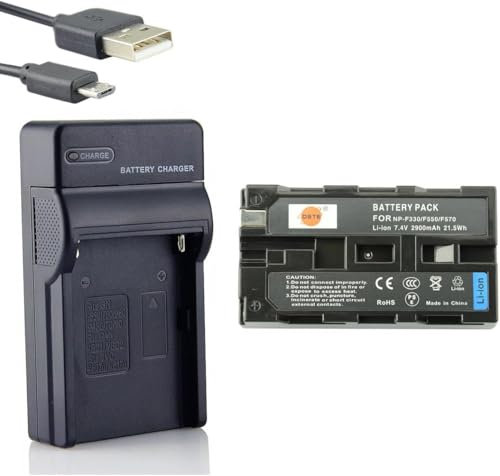 DSTE Battery Charger for Sony NP-F550, NP-F330, NP-F530, NP-F570, 8.4V
