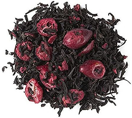 Aromas de Té - Té Negro con Frutos Rojos en Bolsa de 50 g- Sin Gluten - Sabor Dulce y Ácido - Propiedades Antioxidantes y Diuréticas - Infusiones Naturales
