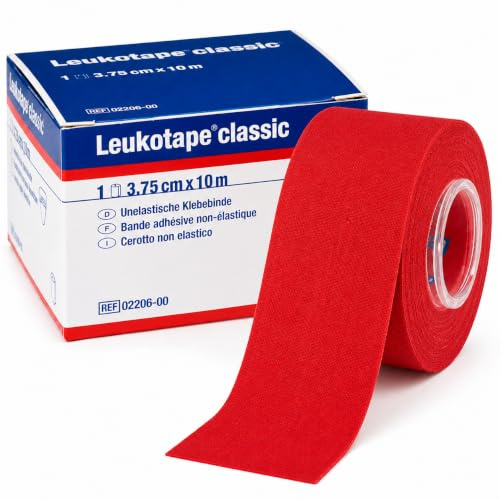 Leukotape Classic 3,75cm x 10m rot, Sporttape unelastisch, Tapeverband
