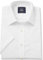 THE SAVILE ROW COMPANY LONDON Men's Classic Fit Cotton Poplin Short Sleeve Formal Shirt - White - 15.5 Collar