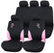 Imdifa 116 Hibiscus - Set coprisedili per auto, Con taglio Airbag, Poliestere, 6 pezzi