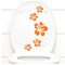 Grandora Klodeckel Aufkleber Hibiskusblüten I orange 5er Kreativset I Bad Blüten Blumen Hibiskus Aufkleber Wandaufkleber Wandsticker W916
