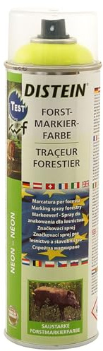 QUEBAg Distein Neon-Forstmarkierfarbe Signierspray Forstspray Markierungsspray | 500 ml-Sprühdose (gelb)