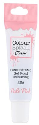 Colour Splash Food Colouring Gel | Pale Pink | Highly Concentrated Gels, Easy To Use Squeezy Tubes, Edible Ingredients, Transform Plain Cakes Into Bright, Eye-Catching Creations - Pale Pink 25g