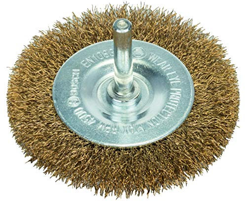 Bosch Accessories Brosse Circulaire à Fils d'Acier Ondulés Laitonnés 0.2mm, 4500 Tr/Min, 10mm Largeur, 75mm Diamètre