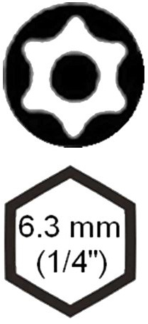 SW-Stahl TBM/4-T8 Schraubendrehbit, 6,3 mm (1/4) Antrieb TR-Profil