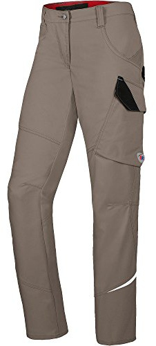 BP 1981-570-50 Schmale Arbeitshose für Damen - Schlanke Silhouette - Stretchmaterial - Elastischer Bund - 65% Polyester, 35% Baumwolle - Normale Passform - Größe: 50n - Farbe: walnuss