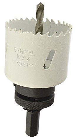 54mm HSS Hole Saw Holesaw Bi-Metal Blade Cutter Drill and Drill Adaptor Arbor