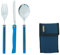 Ferrino Travel, Set Cucchiaio Forchetta E Coltello Uomo, Blu (Blue), Taglia unica