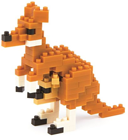 NANOBLOCK 58514476 - Känguru, 3D-Puzzle - Mini Collection, 110 Teile
