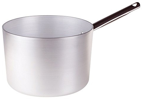Pentole Agnelli Linie Aluminium 3 mm sehr Schmortopf mit 1 Griff 30 cm Silber/schwarz
