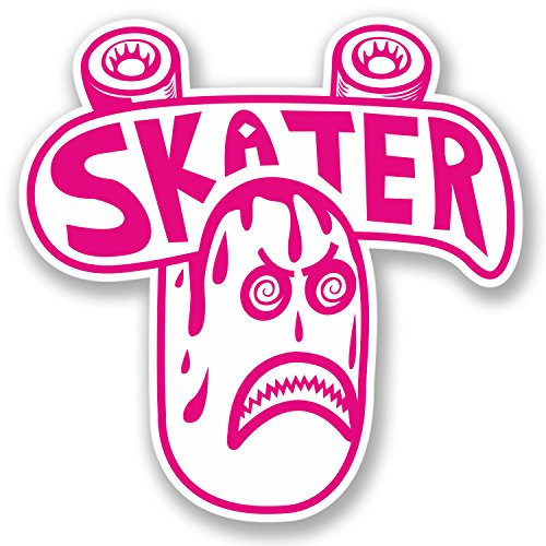 2 adesivi per auto, bicicletta, iPad, computer, skateboard, per bambini, Fun Skate Bomb # 4276