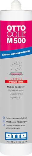 OTTOCOLL M 500 Hybrid-Klebstoff 310ml C02 grau – Extrem wasserbeständig – Innen & Außen – Sehr gute Haftung auf vielen Materialien – Elastisch & überstreichbar
