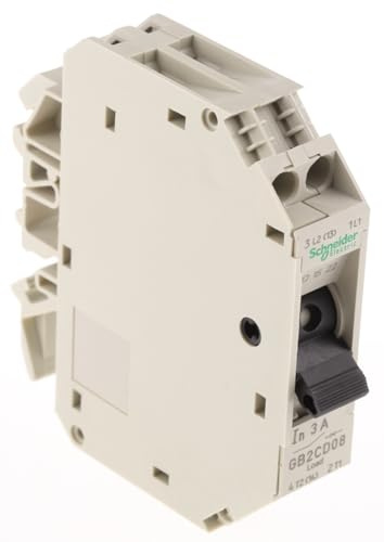 Schneider Electric gb2cd08 TeSys GB2 Circuit Breaker magnetotérmico Shooting, 40 A Current Magnetic, 1p + N, 3 A Current
