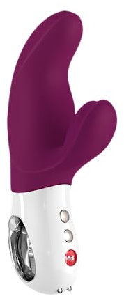 FUN FACTORY Rabbit Vibrator MISS BI (Violett), Sexspielzeug Dildo für Frauen, Dualvibrator für G-Punkt & Klitoris - 100% medizinisches Silikon