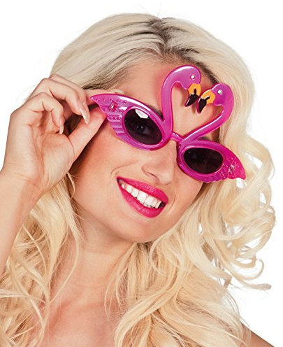 PARTY DISCOUNT Brille Flamingo Herzen, rosa