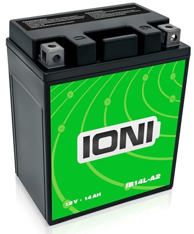 IONI IB14L-A2 12V 14Ah AGM Batterie kompatibel mit YB14L-A2 versiegelt/wartungsfrei Motorradbatterie