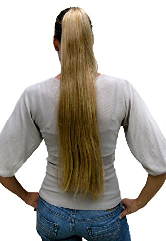 Haarteil/Zopf, blond,sehr lang,glatt T113-611B ca.70 cm