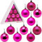 Christmas Concepts® Pack of 10-60mm (2.4) Christmas Tree Baubles - Shiny, Matte & Glitter Decorated Baubles (Hot Pink)