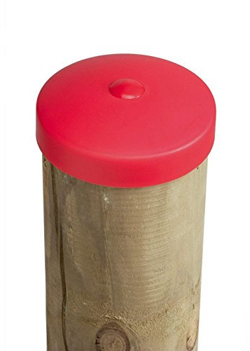 Gartenpirat Abdeckkappe rot aus Kunststoff für runde Pfosten Ø 120 mm