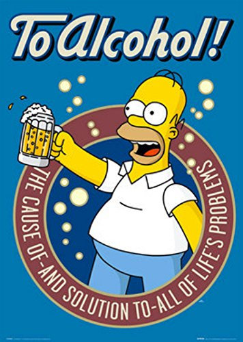 GB eye Maxi-Poster The Simpsons, to Alcohol, 61 x 91,5 cm