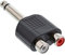 InLine 99339 Adaptateur Audio Jack 6,3 mm vers 2 RCA Femelles, Mono